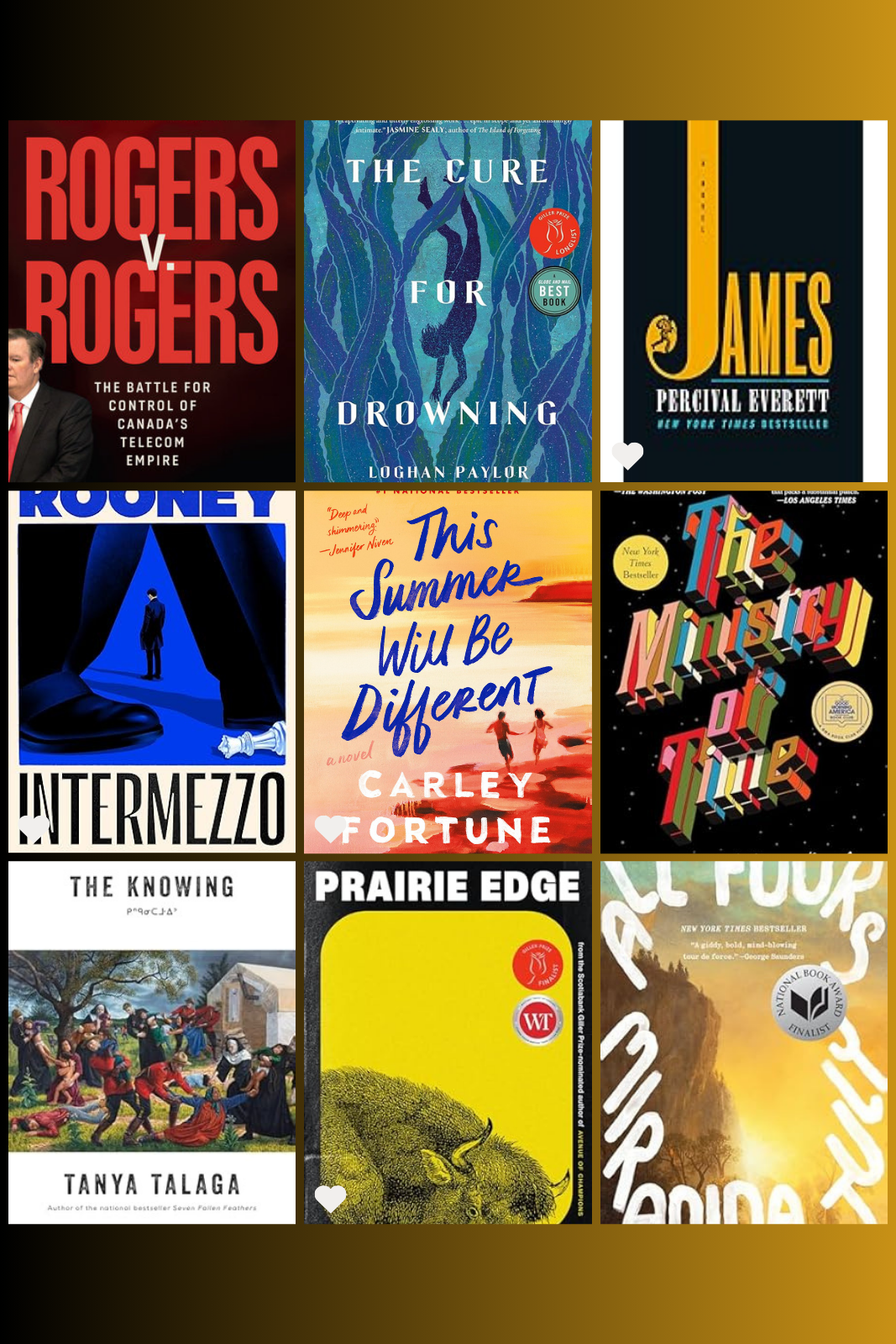 Collage of the covers of some of the books featured in the best books of the year lists.