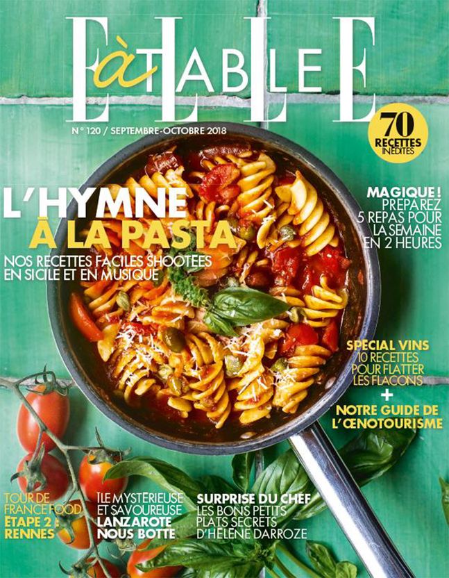 Couverture du magazine ELLE à Table.