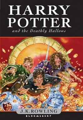 Cover of the book Harry Potter and the Deathly Hallows by J. K. Rowling.