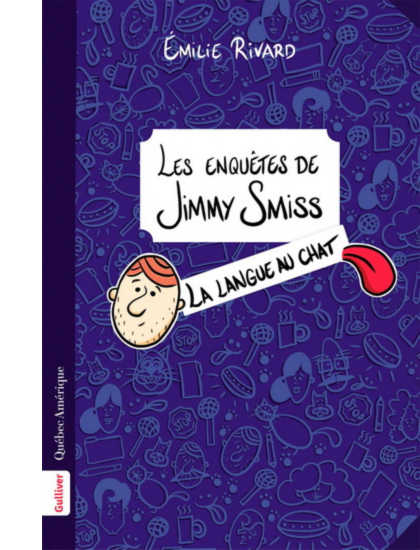 Couverture du livre La langue au chat par Émilie Rivard.