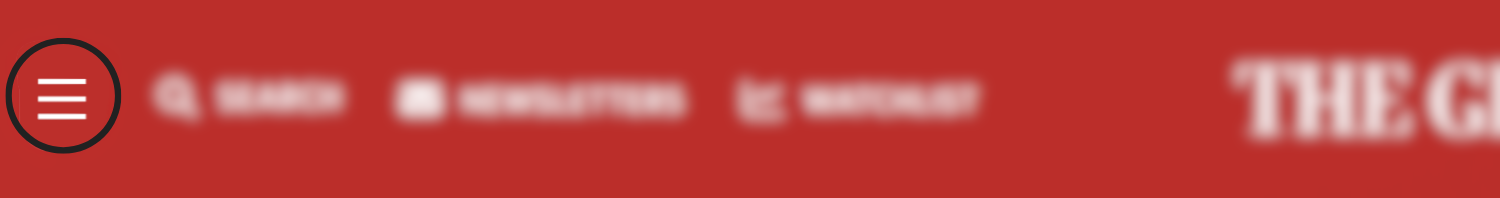 Zoomed in section of the main banner focusing on three horizontal lines stacked on top of each other. There is a black circle around it.