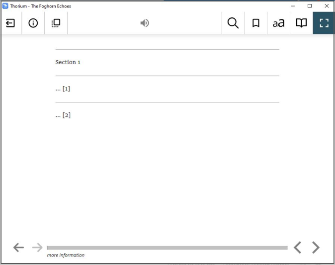 Thorium reader with an audiobook open showing playback options