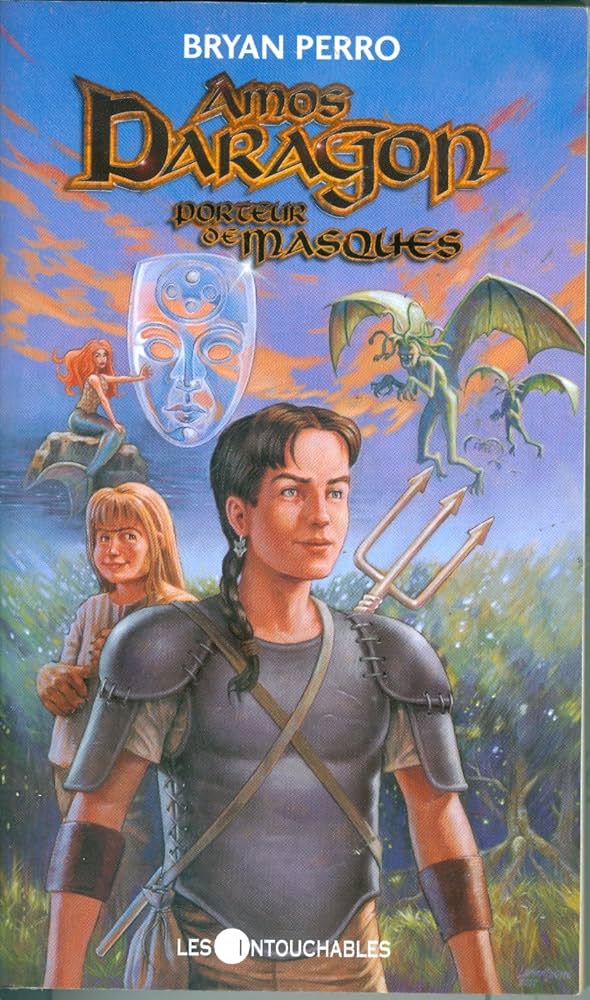 Couverture du livre Amos Daragon, porteur de masques par Bryan Perro.