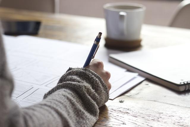 Woman writing