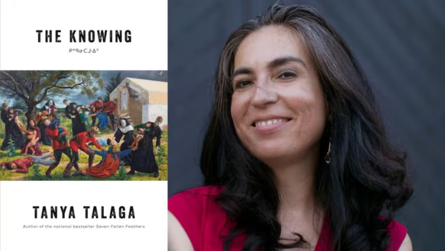 Book cover of The Knowing with photograph of author Tanya Talaga